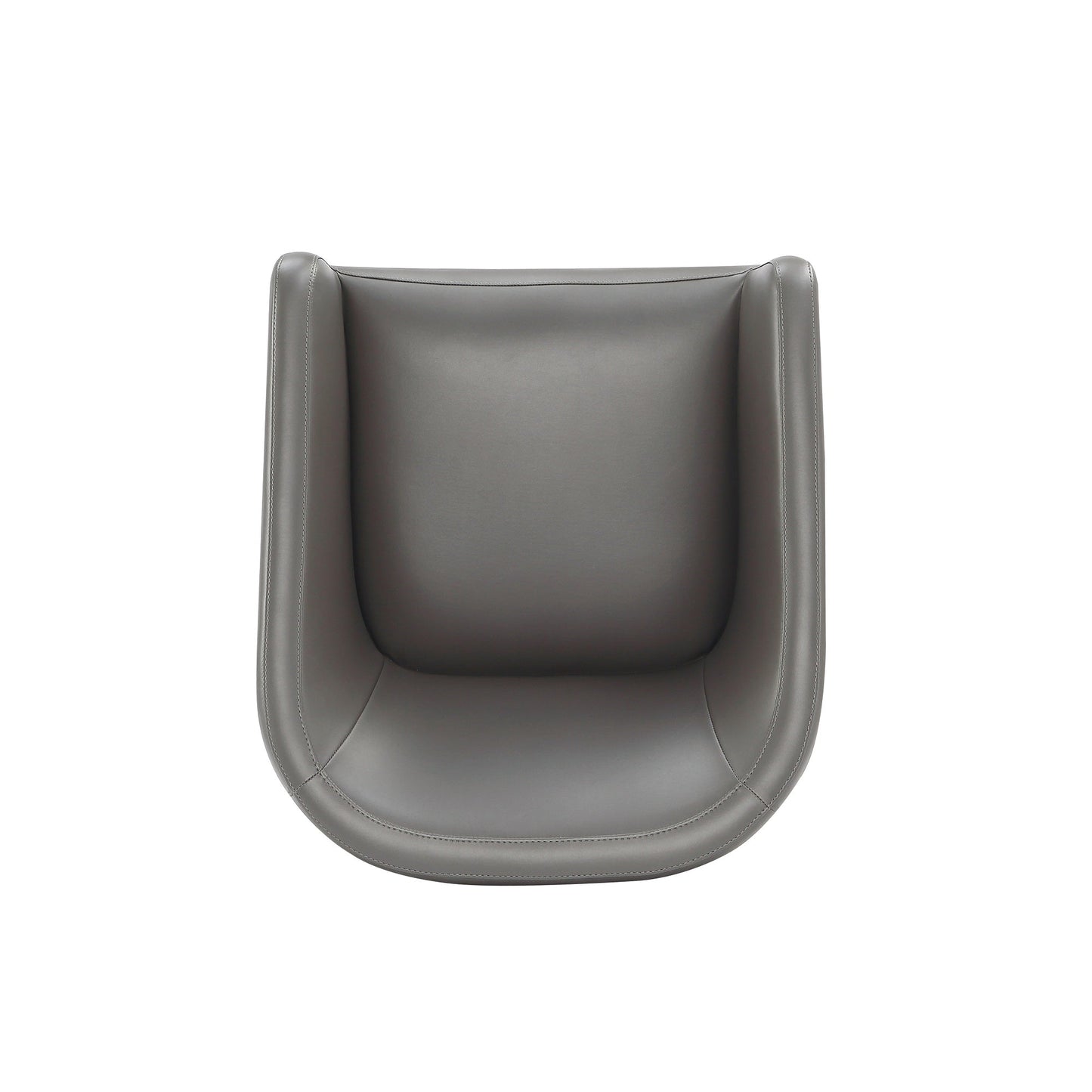 Anna Round Faux Leather Dining Chair in Pewter (set of 2) - Ornate Home