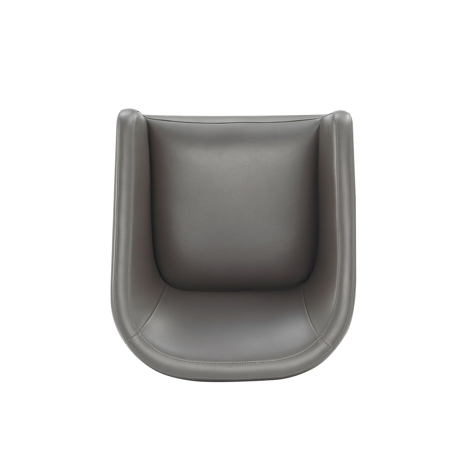 Anna Round Faux Leather Dining Chair in Pewter (set of 2) - Ornate Home