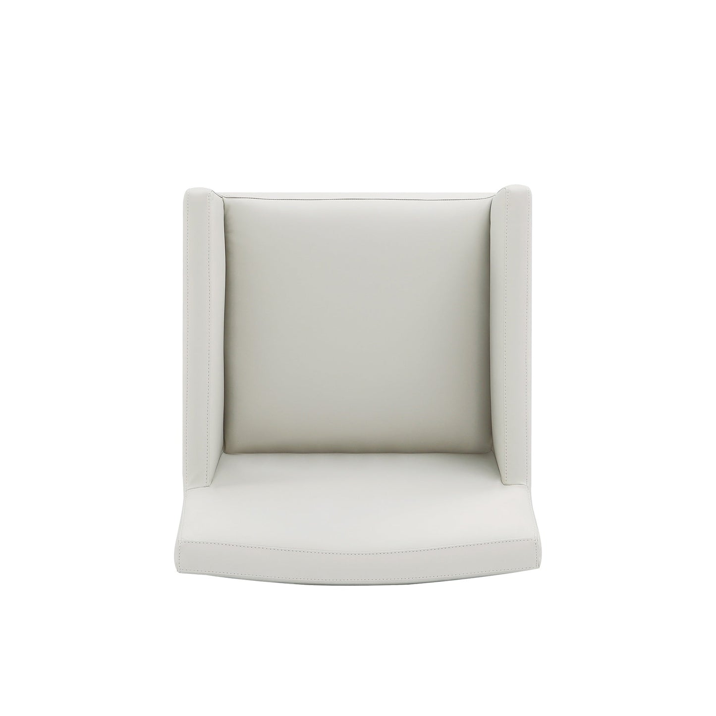 Anna Square Faux Leather Dining Arm Chair in Light Stone Grey (set of 2) - Ornate Home
