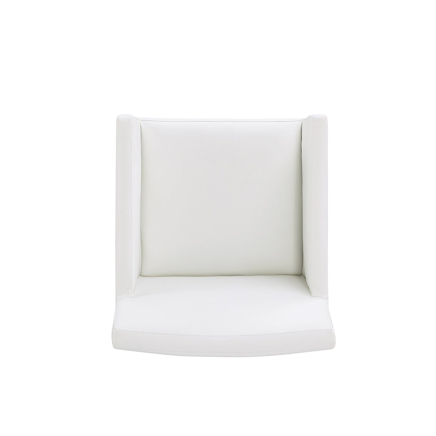 Anna Square Faux Leather Dining Armchair in Cream - Ornate Home