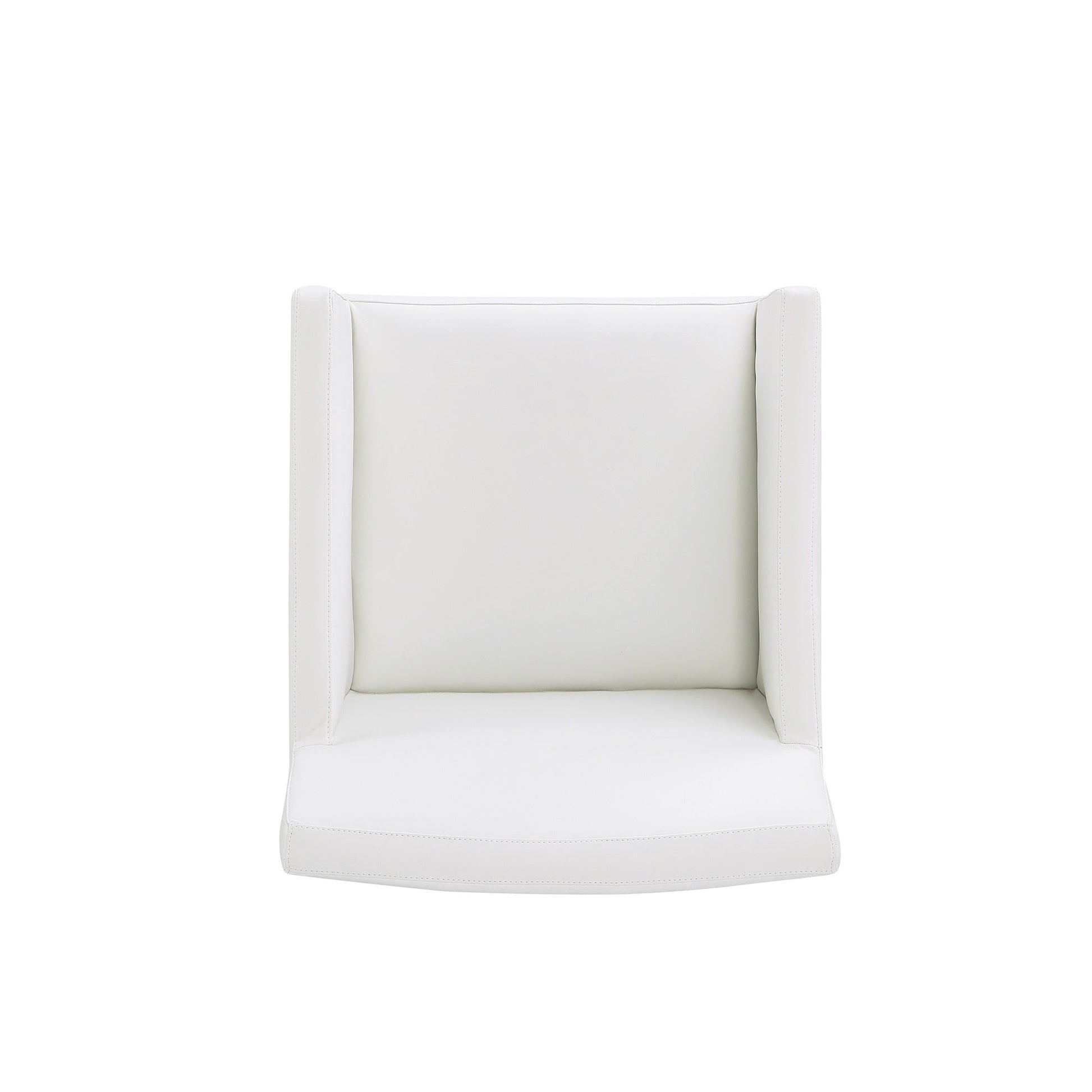 Anna Square Faux Leather Dining Armchair in Cream (set of 2) - Ornate Home