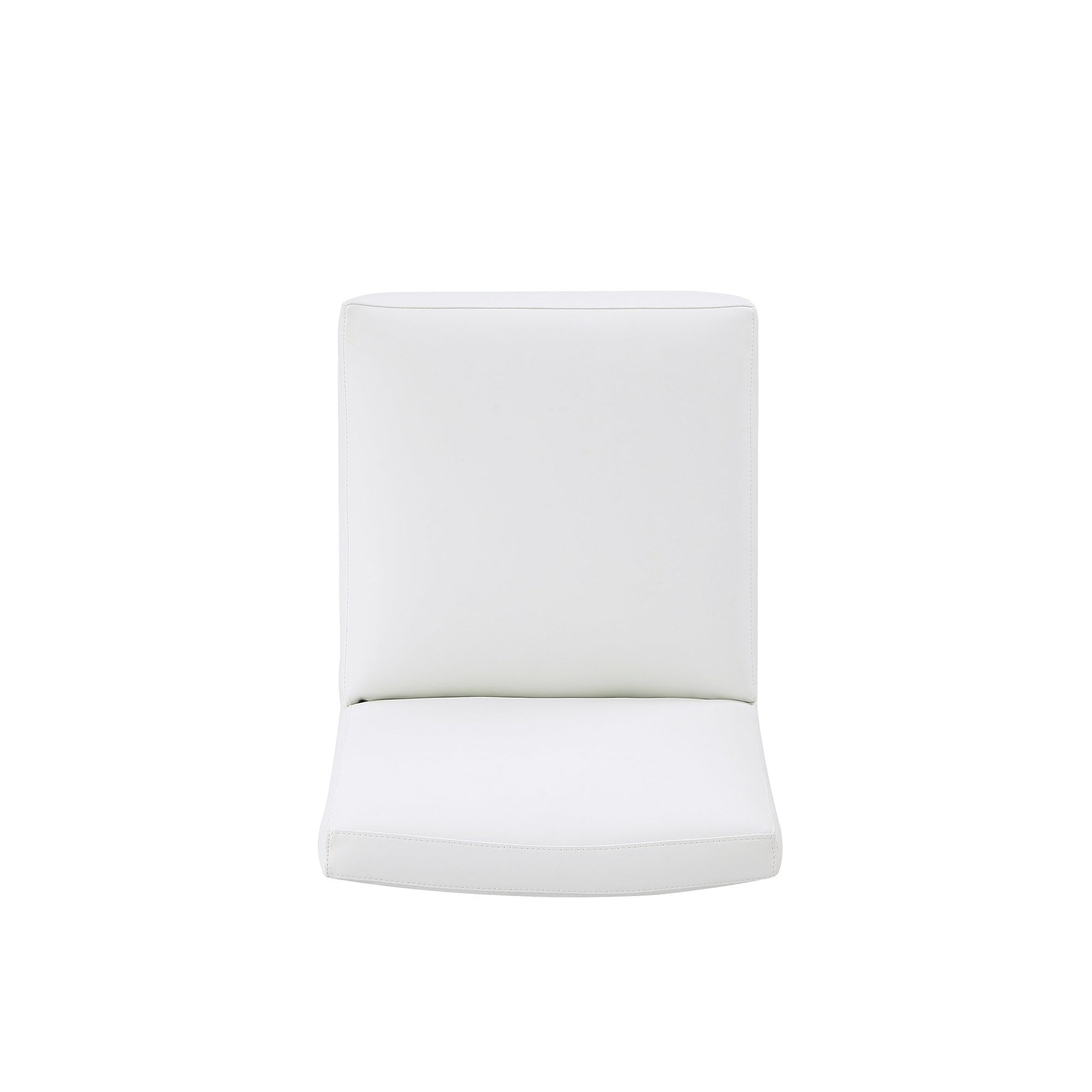 Anna Square Faux Leather Dining Chair in Cream (set of 2) - Ornate Home