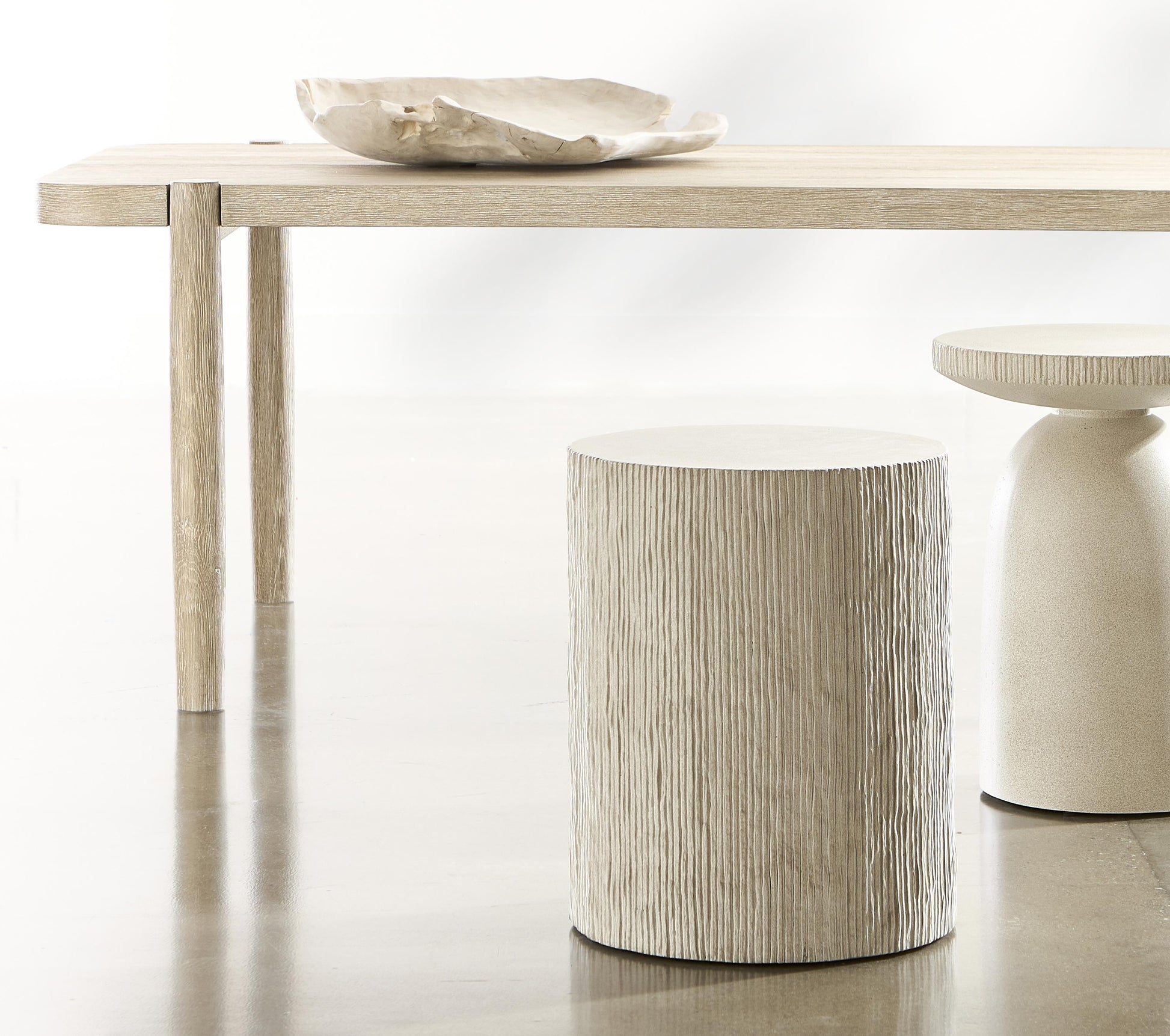 Antibes Pumice Accent Table - Ornate Home