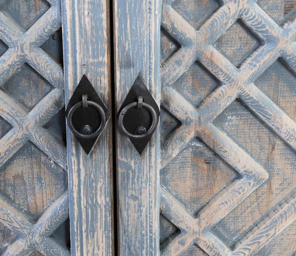 Antigua Timeworn Gray Cabinet - Ornate Home