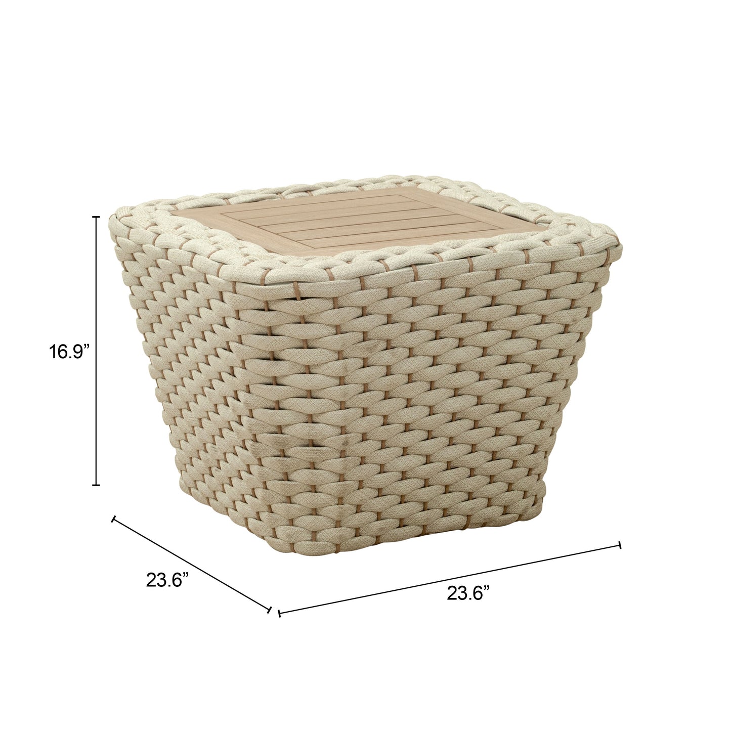 Antul White & Natural Outdoor Coffee Table - Ornate Home