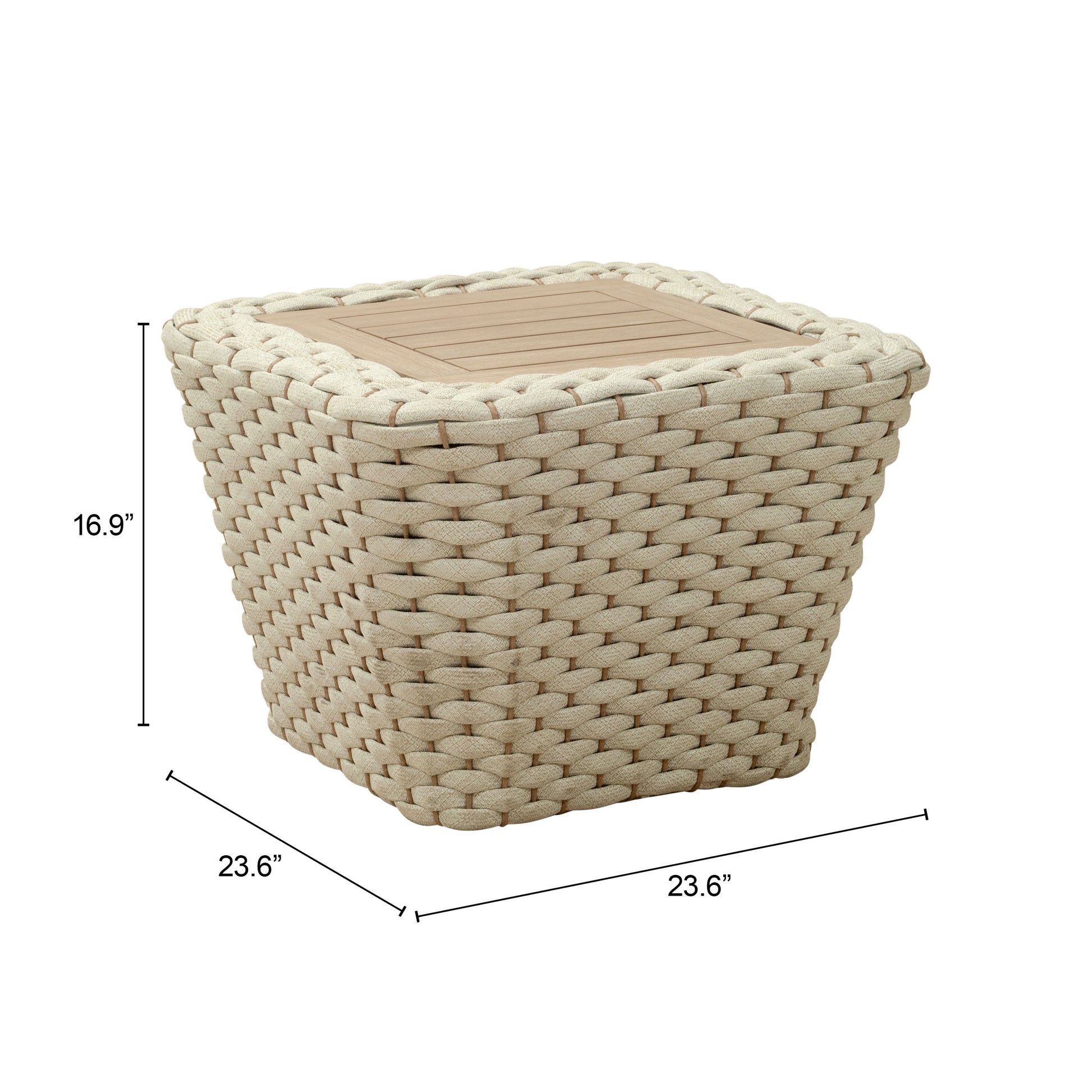 Antul White & Natural Outdoor Coffee Table - Ornate Home