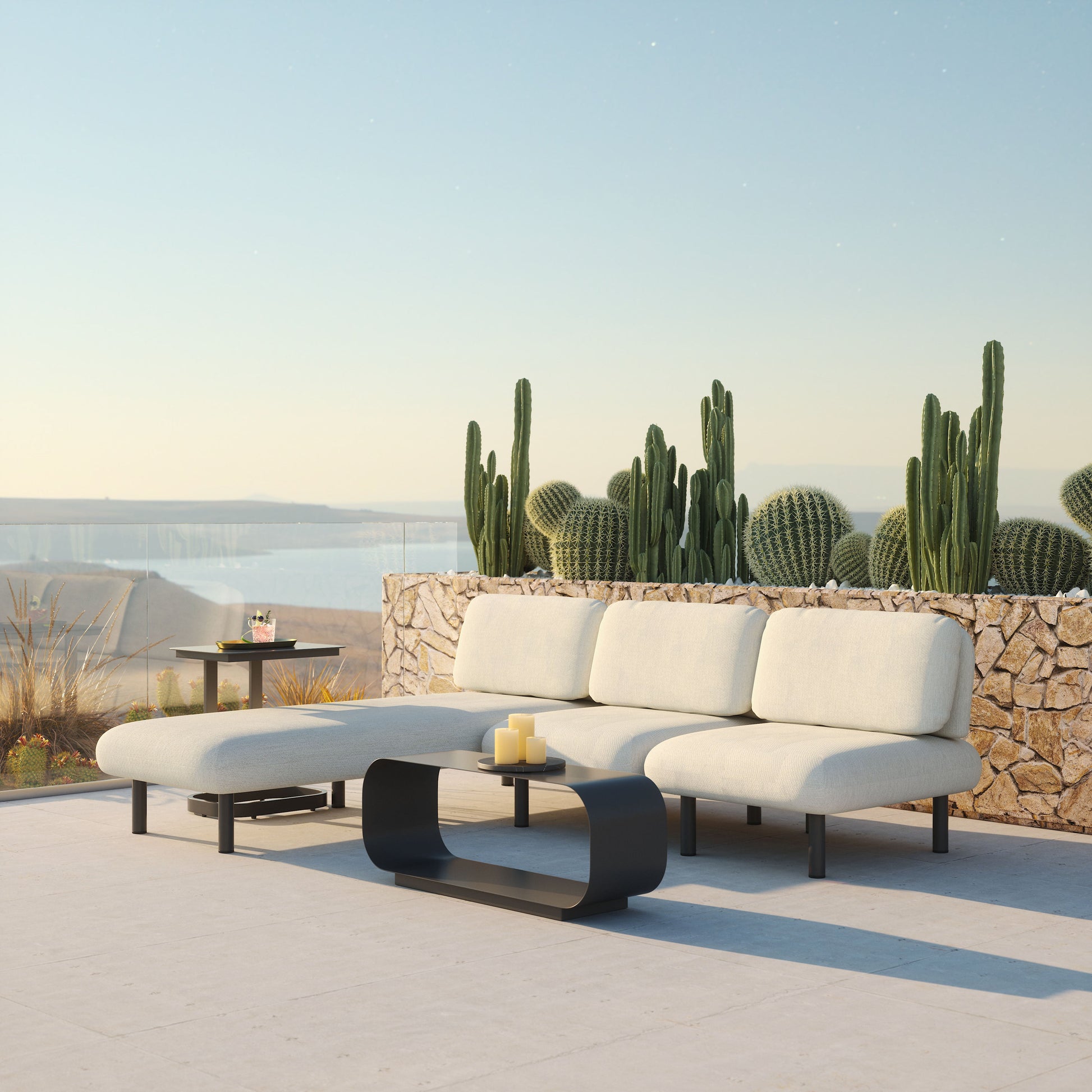 Aperto Beige Outdoor Accent Chair - Ornate Home