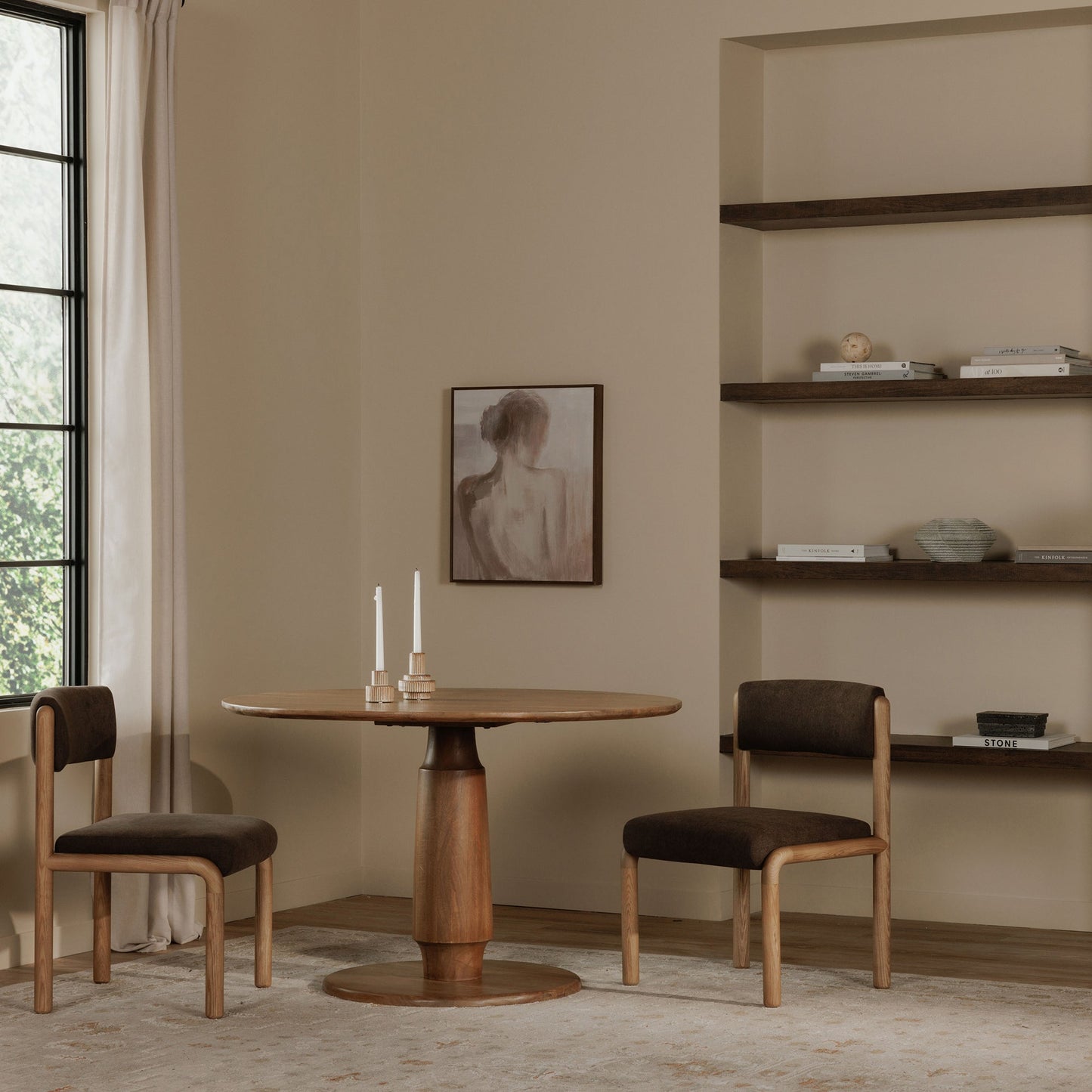 April Deep Brown Dining Chair (Set of 2) - Ornate Home