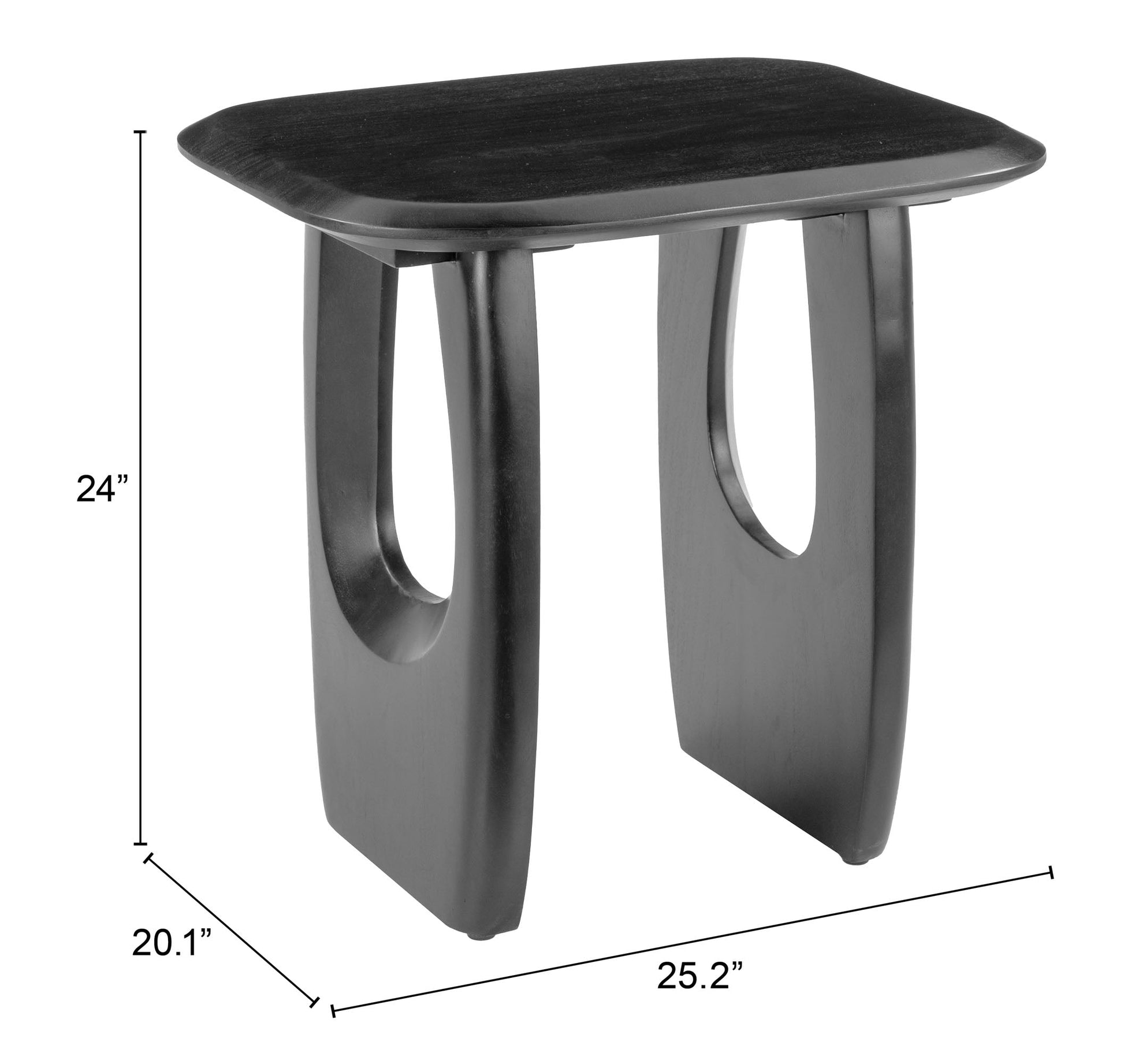 Arasan Black Accent Table - Ornate Home