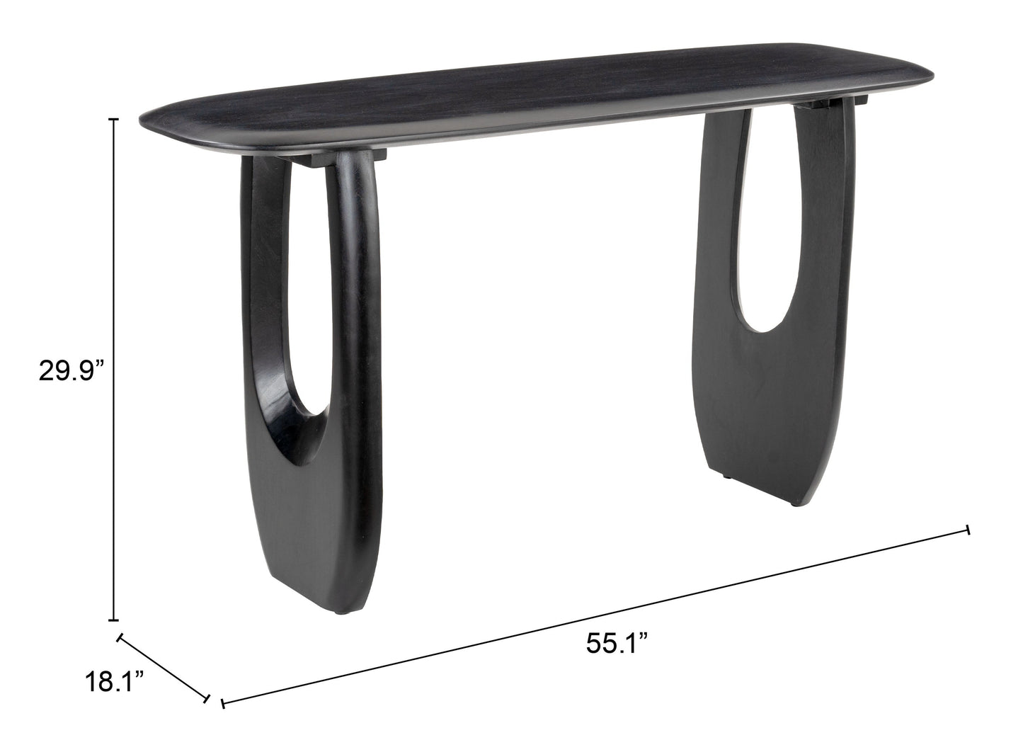 Arasan Black Console Table - Ornate Home