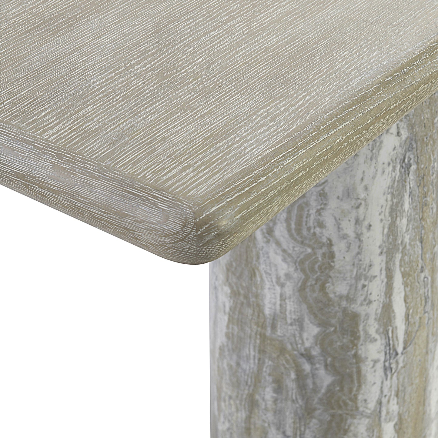 Arcadia Kalta Faux Stone/Clay Console Table - Ornate Home