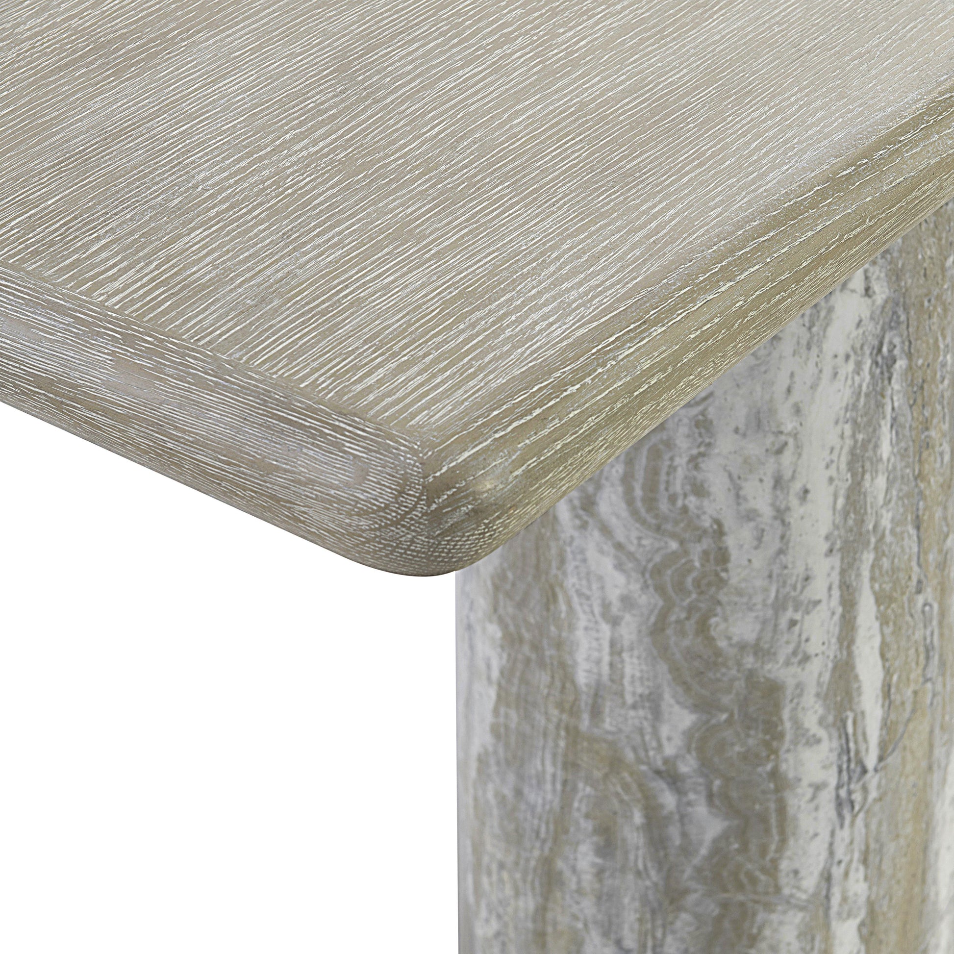 Arcadia Kalta Faux Stone/Clay Console Table - Ornate Home