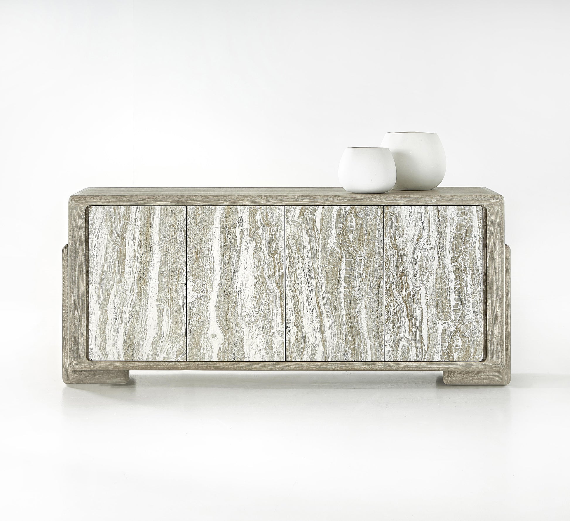 Arcadia Kalta Faux Stone/Clay Entertainment Credenza - Ornate Home
