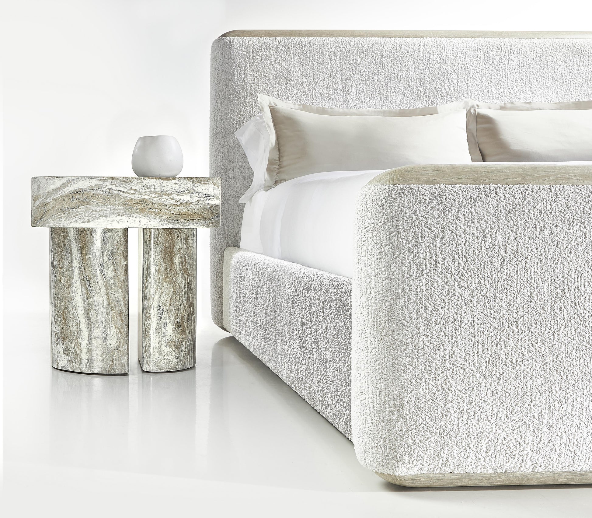 Arcadia Kalta Faux Stone Nightstand - Ornate Home