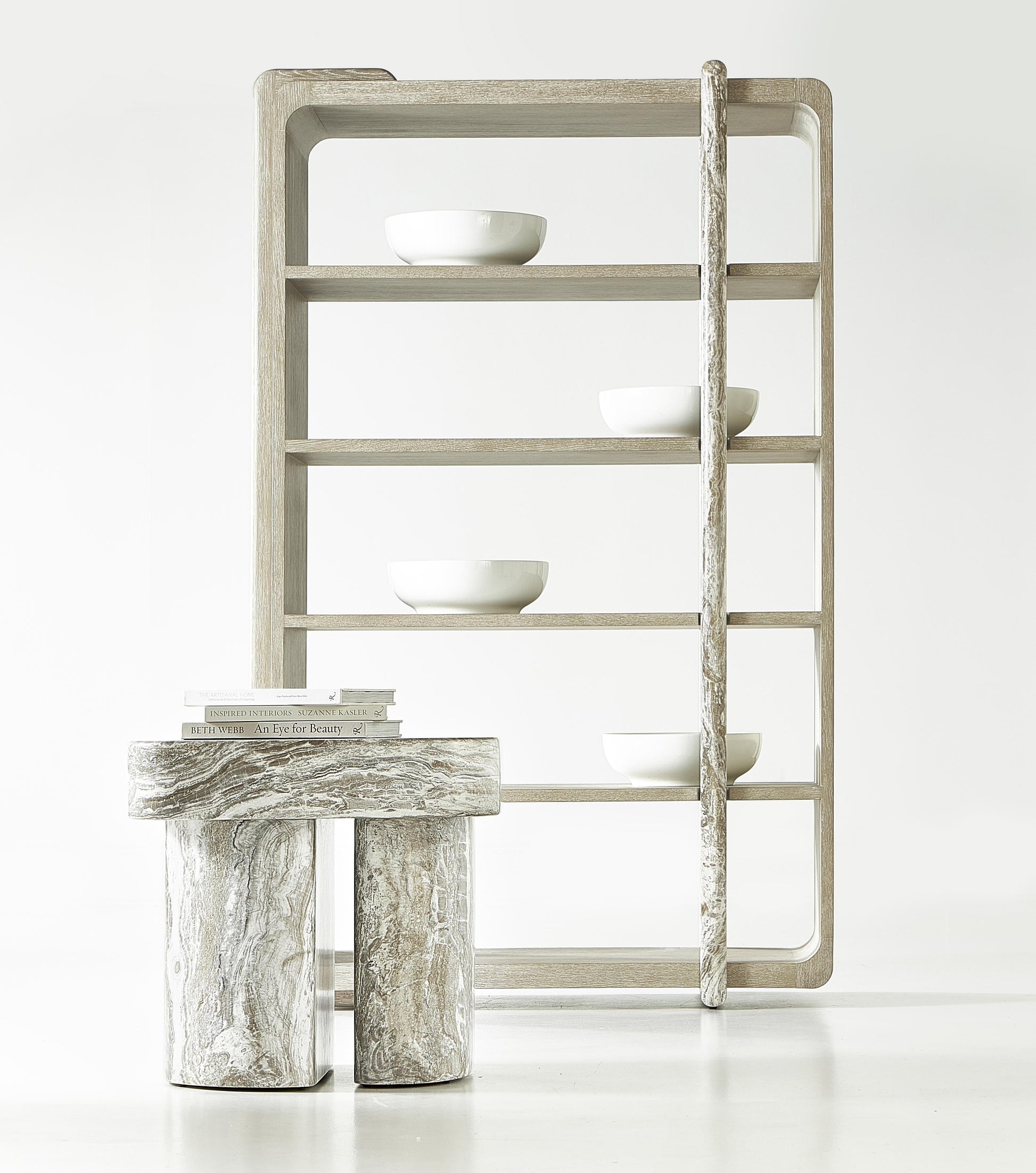 Arcadia Kalta Faux Stone Side Table - Ornate Home