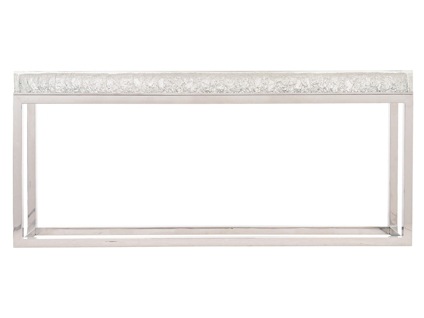 Arctic Ice/Polished Stainless Steel Console Table - Ornate Home