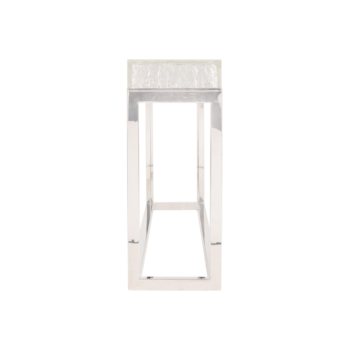 Arctic Ice/Polished Stainless Steel Console Table - Ornate Home