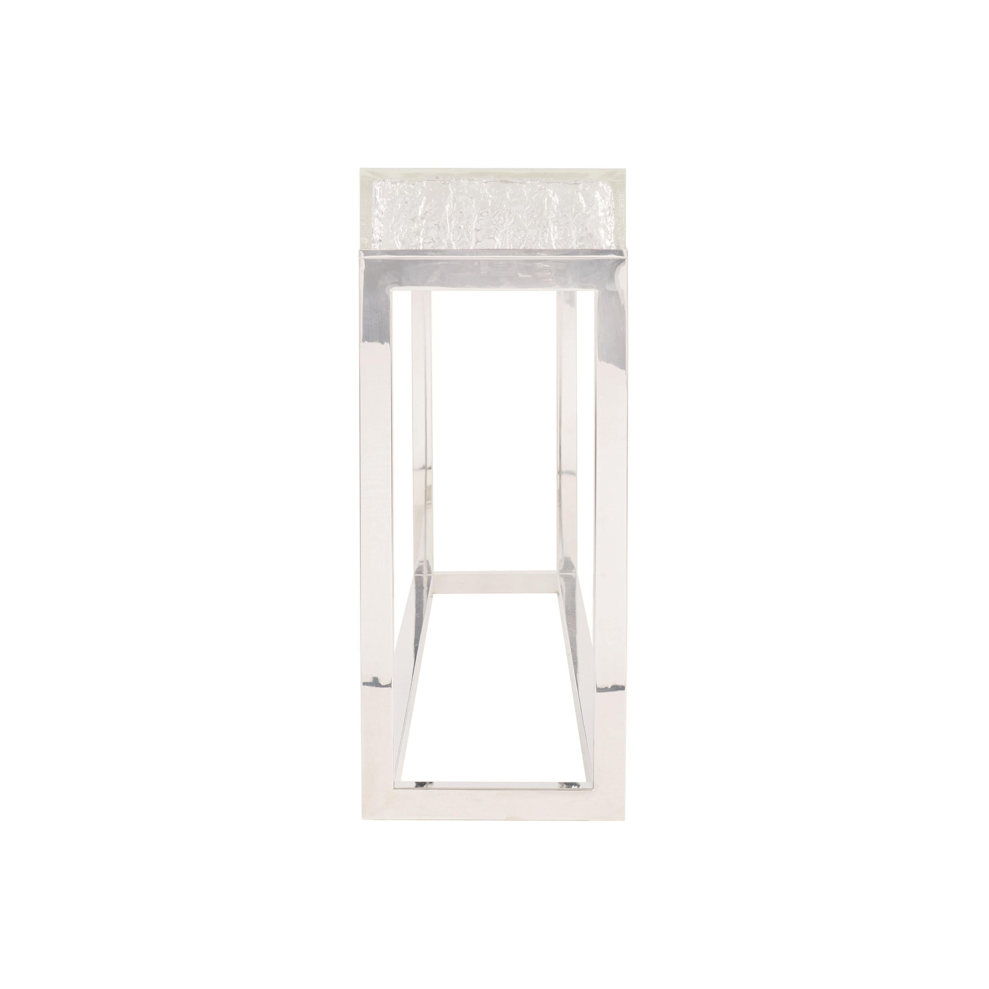 Arctic Ice/Polished Stainless Steel Console Table - Ornate Home