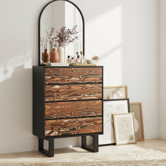 Aremi Brown & Black Chest - Ornate Home