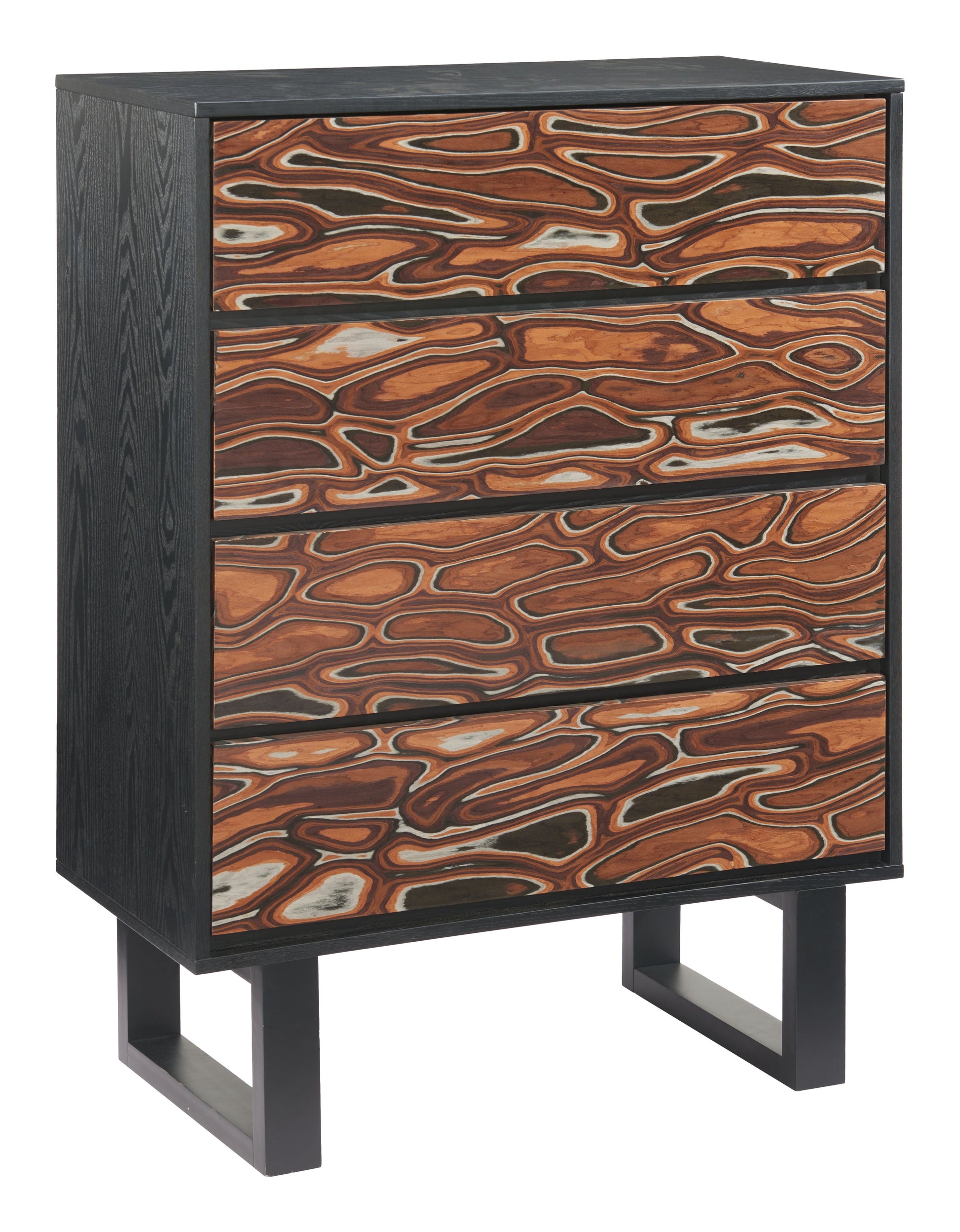 Aremi Brown & Black Chest - Ornate Home
