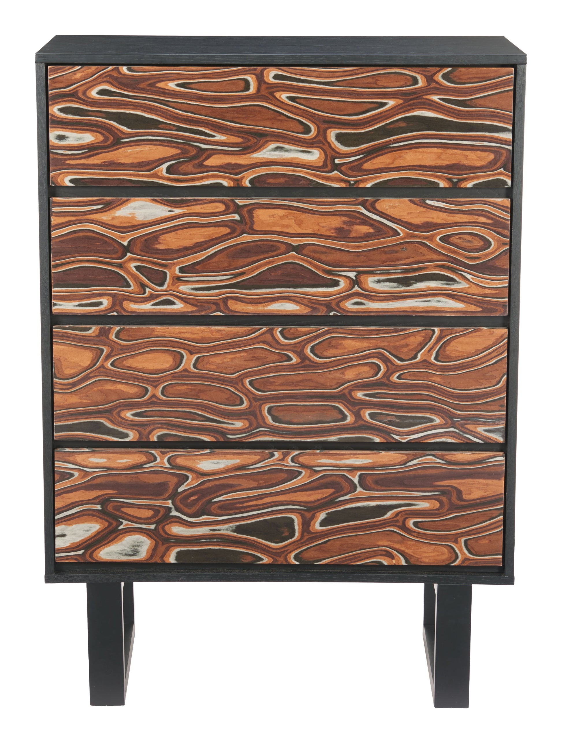 Aremi Brown & Black Chest - Ornate Home