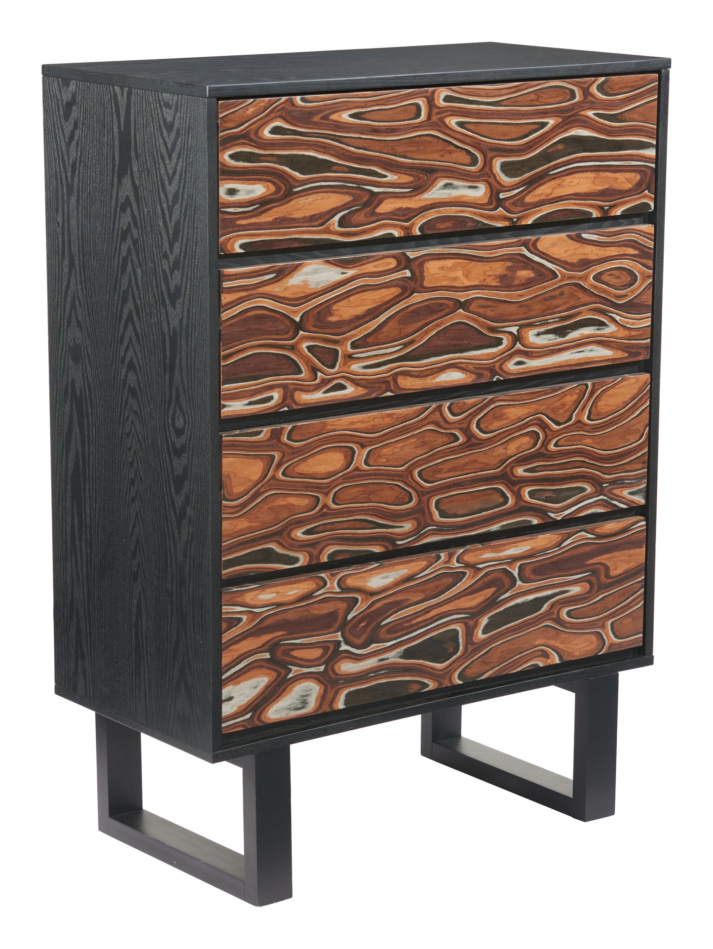 Aremi Brown & Black Chest - Ornate Home