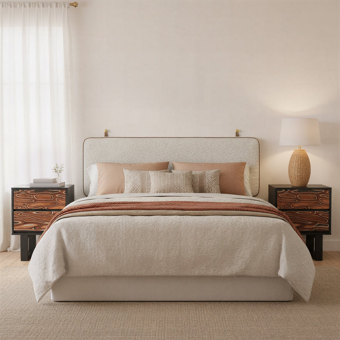 Aremi Brown & Black Nightstand - Ornate Home