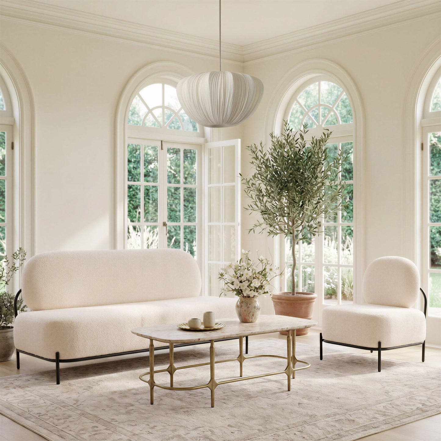 Arendal Vanilla Accent Chair - Ornate Home