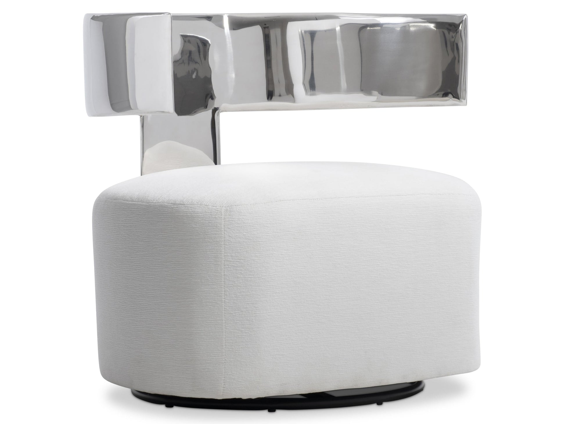 Ares Glamorous/White/Cream Fabric Swivel Chair - Ornate Home