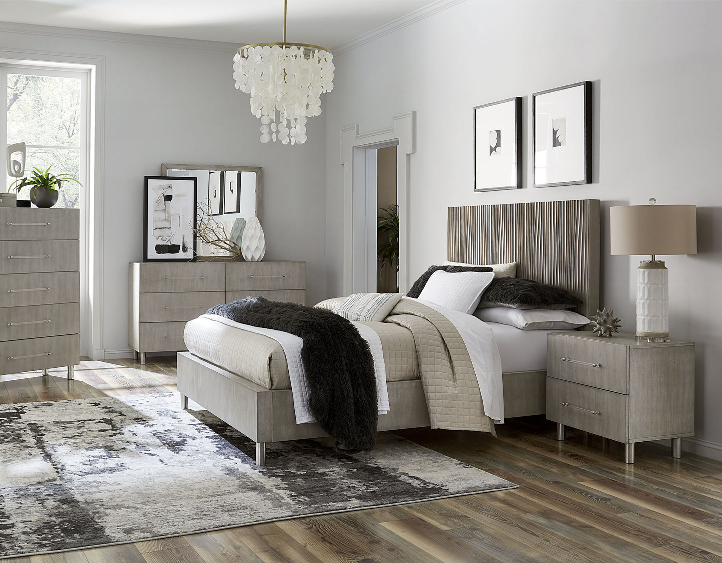 Argento Nightstand in Misty Grey - Ornate Home