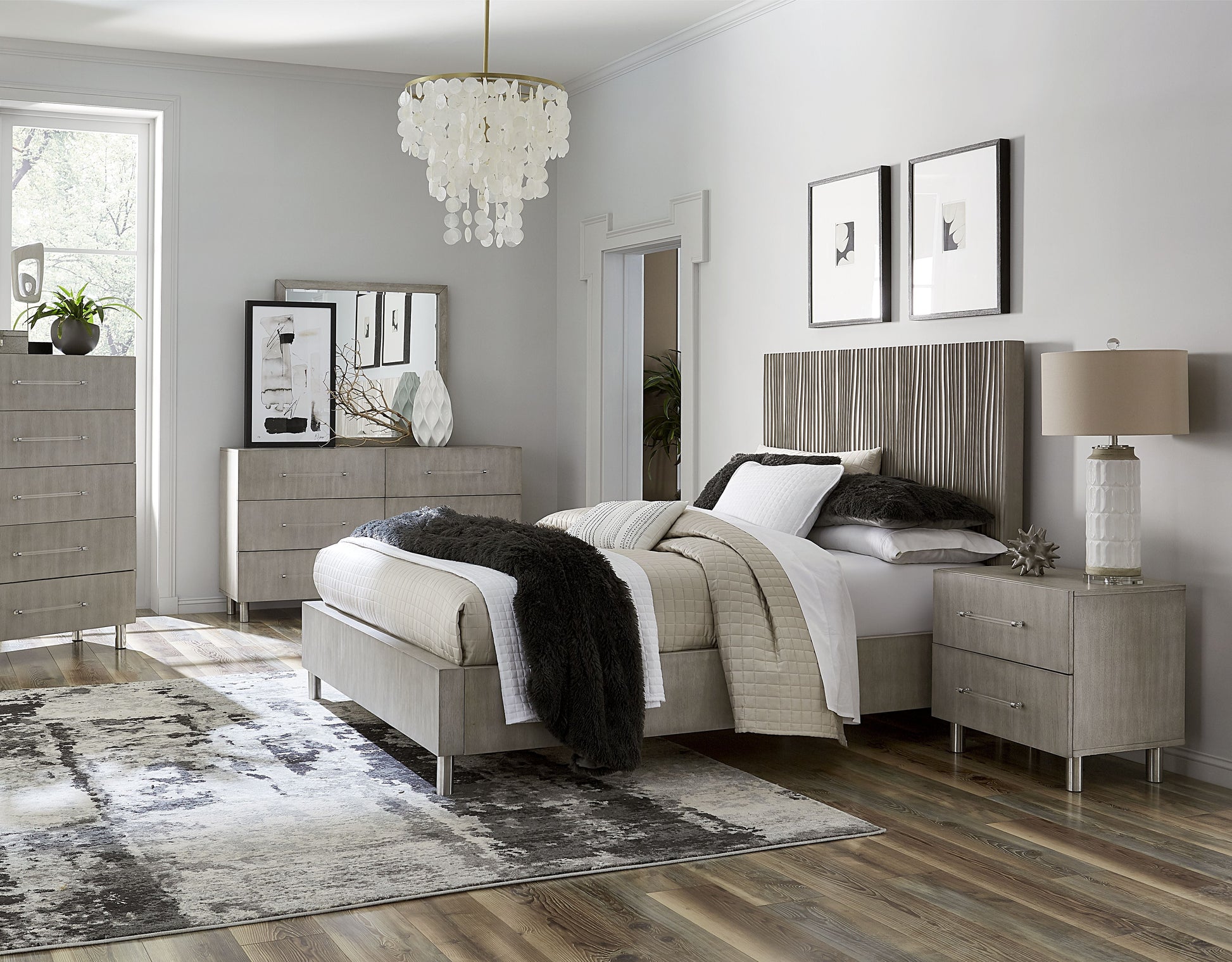 Argento Nightstand in Misty Grey - Ornate Home
