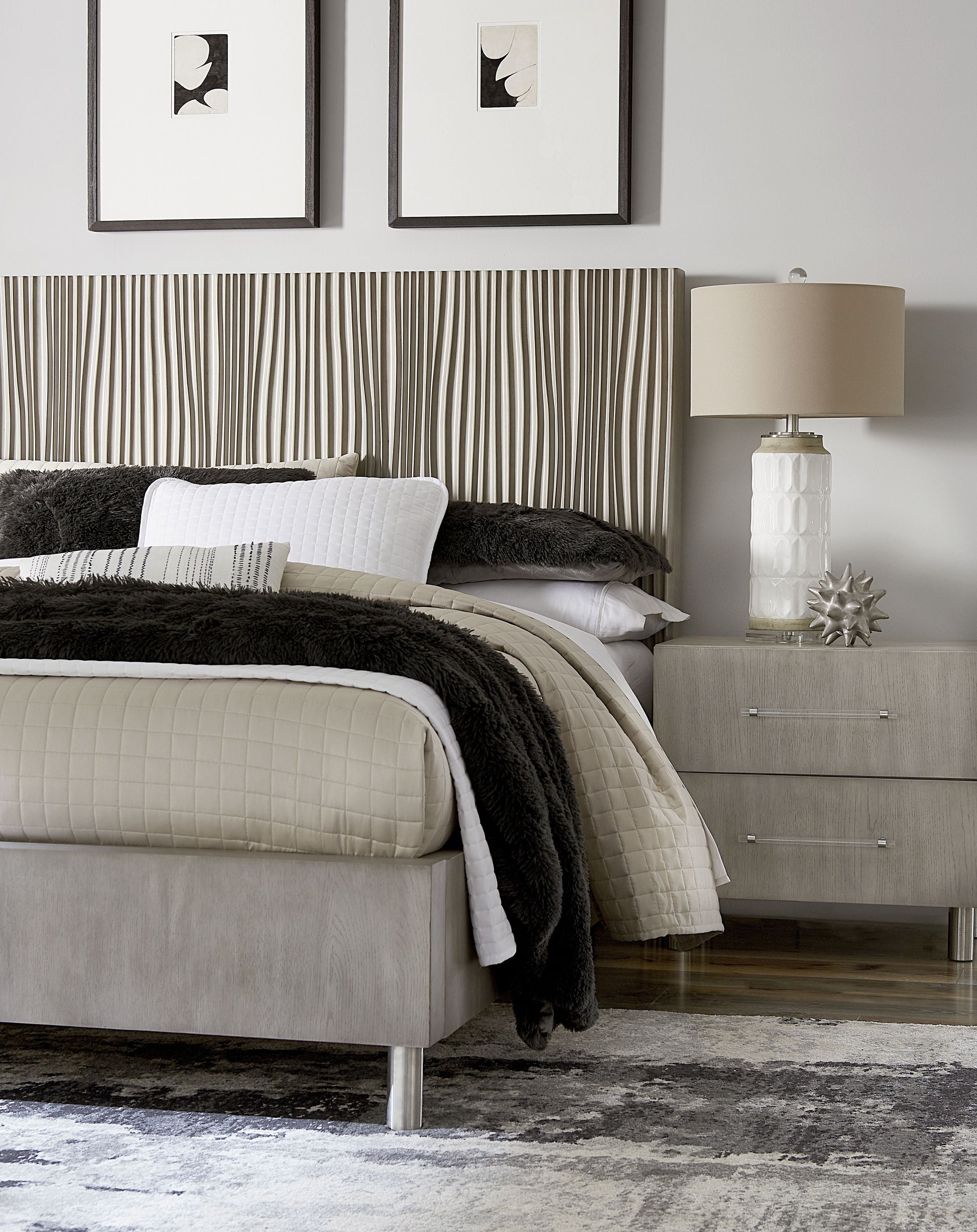 Argento Nightstand in Misty Grey - Ornate Home