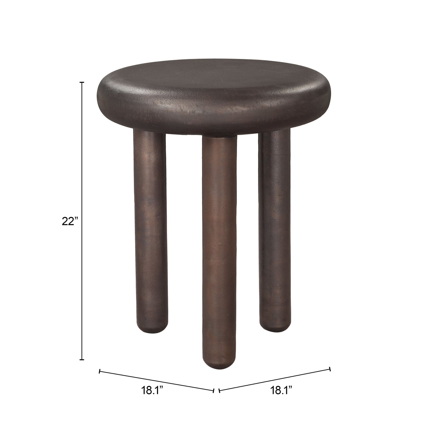 Arian Bronze Side Table - Ornate Home