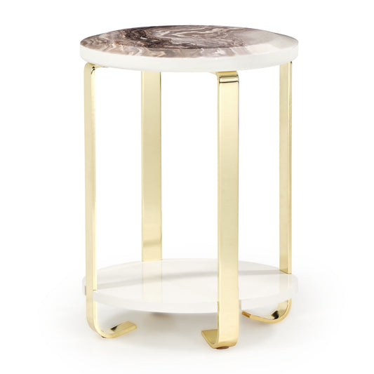 Ariana Gold Chairside Table - Ornate Home