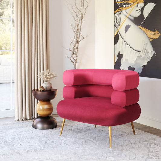 Arish Red Accent Chair - Ornate Home