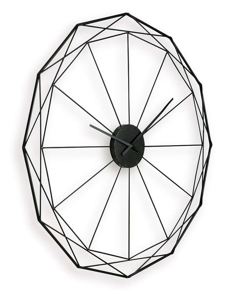 Arkthorne Black Wall Clock- Viva Furn