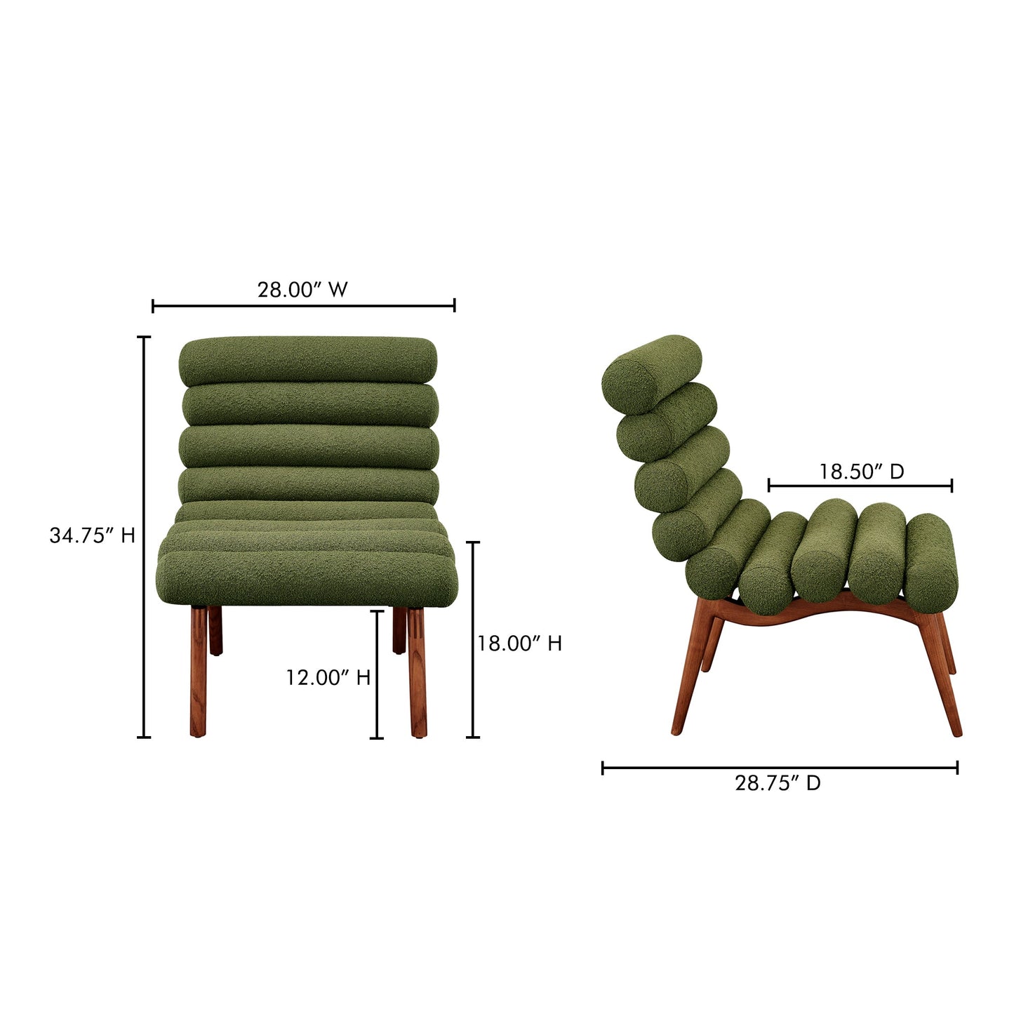 Arlo Dark Green Accent Chair - Ornate Home