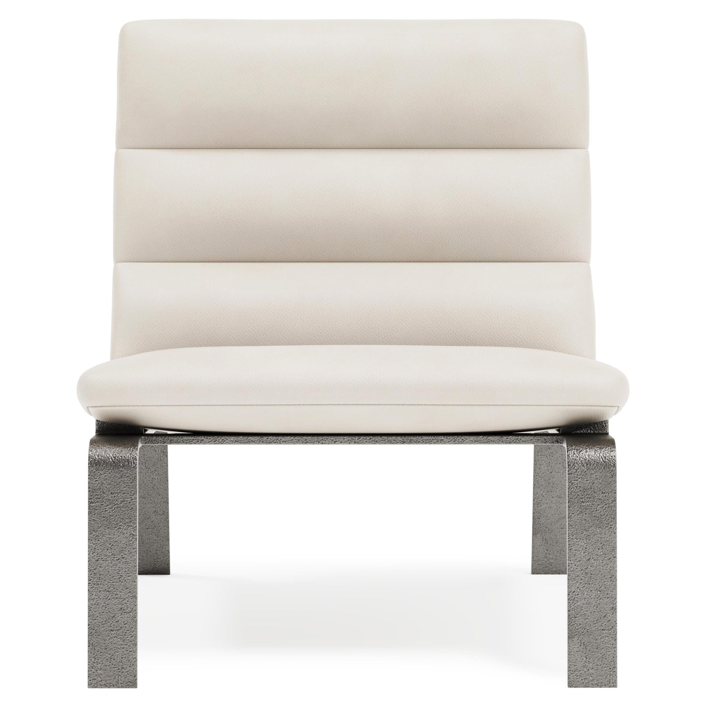 Arlo White/Cream Leather Chair - Ornate Home
