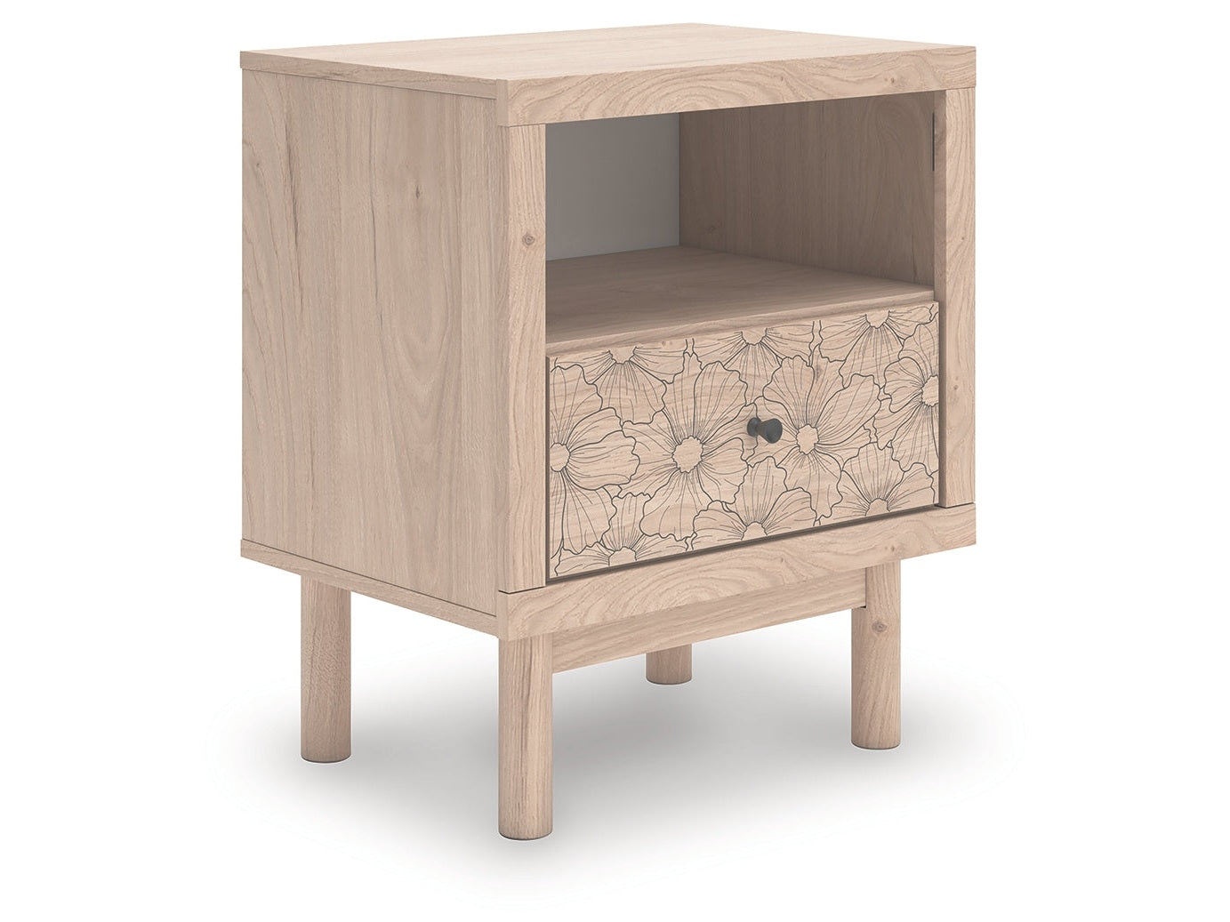 Arloster Tan One Drawer Nightstand- Viva Furn