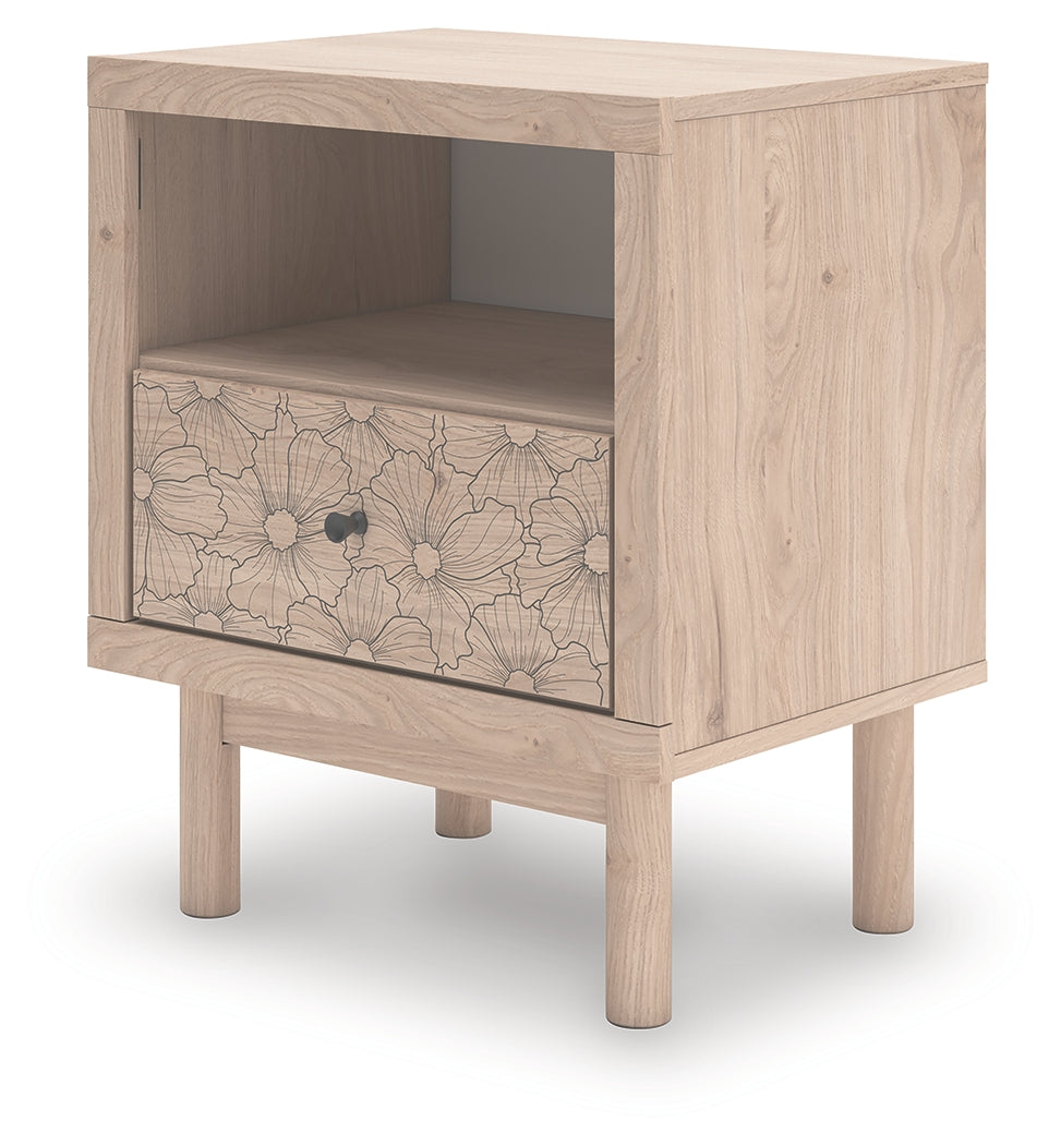 Arloster Tan One Drawer Nightstand- Viva Furn