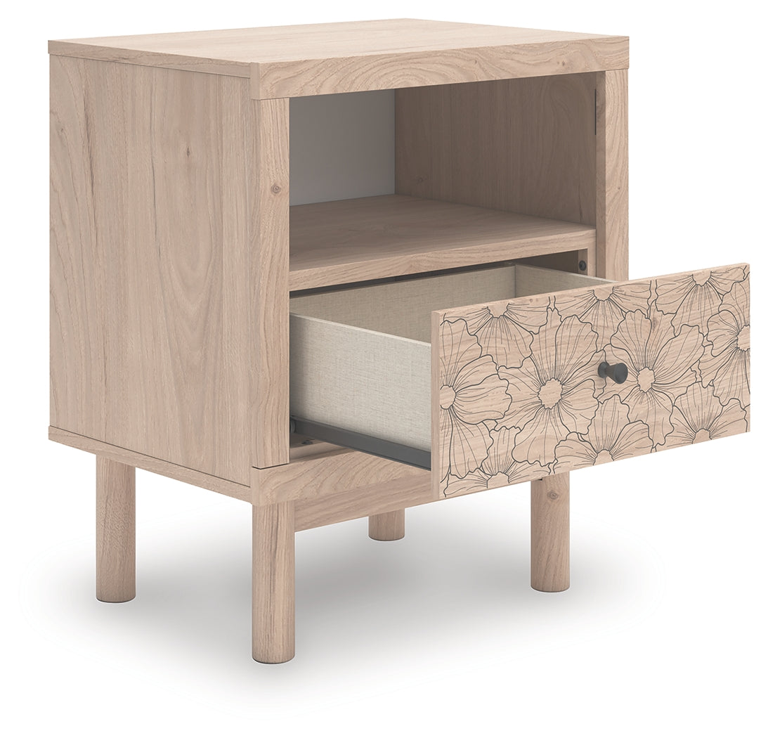 Arloster Tan One Drawer Nightstand- Viva Furn