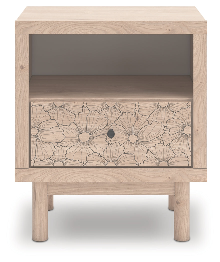 Arloster Tan One Drawer Nightstand- Viva Furn