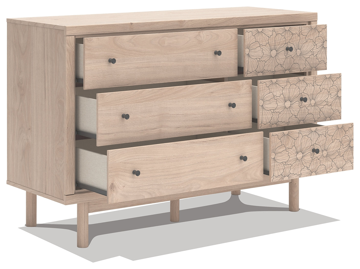 Arloster Tan Six Drawer Dresser- Viva Furn
