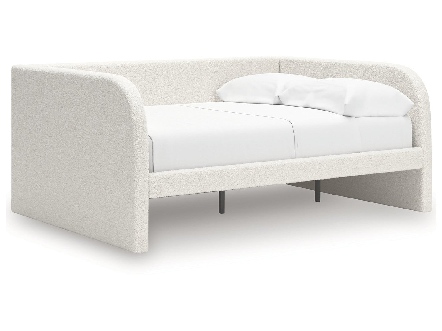 Arloster Tan/White Full Upholstered Day Bed- Viva Furn