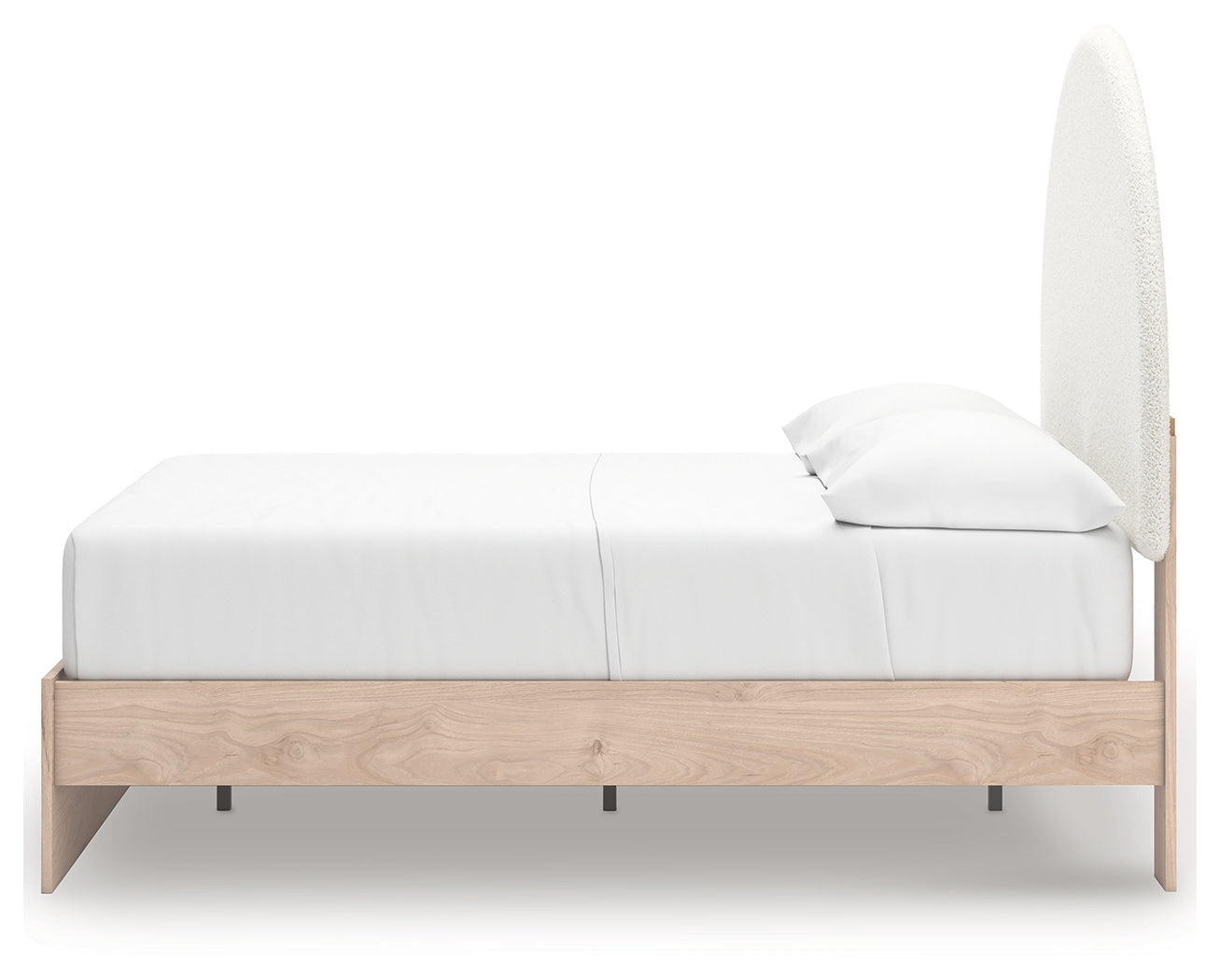 Arloster Tan/White Full Upholstered Panel Bed- Viva Furn