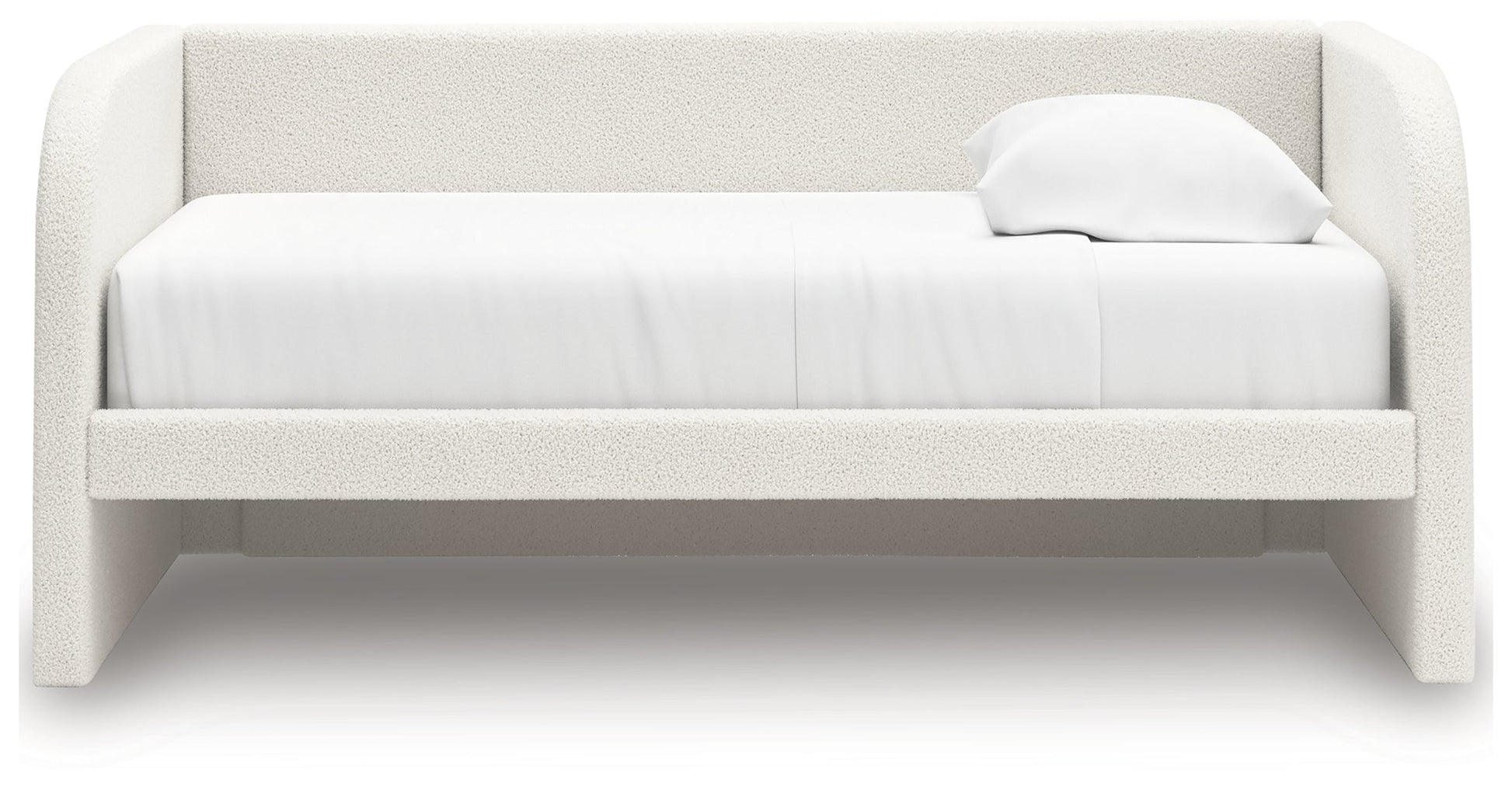 Arloster Tan/White Twin Upholstered Day Bed- Viva Furn