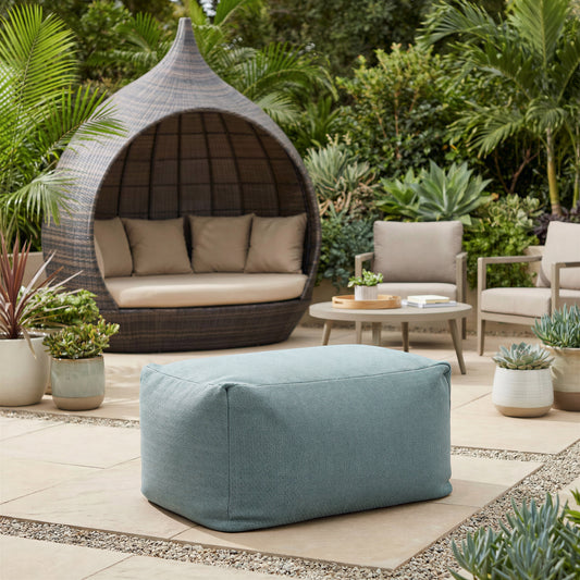 Aroz Green Outdoor Ottoman - Ornate Home