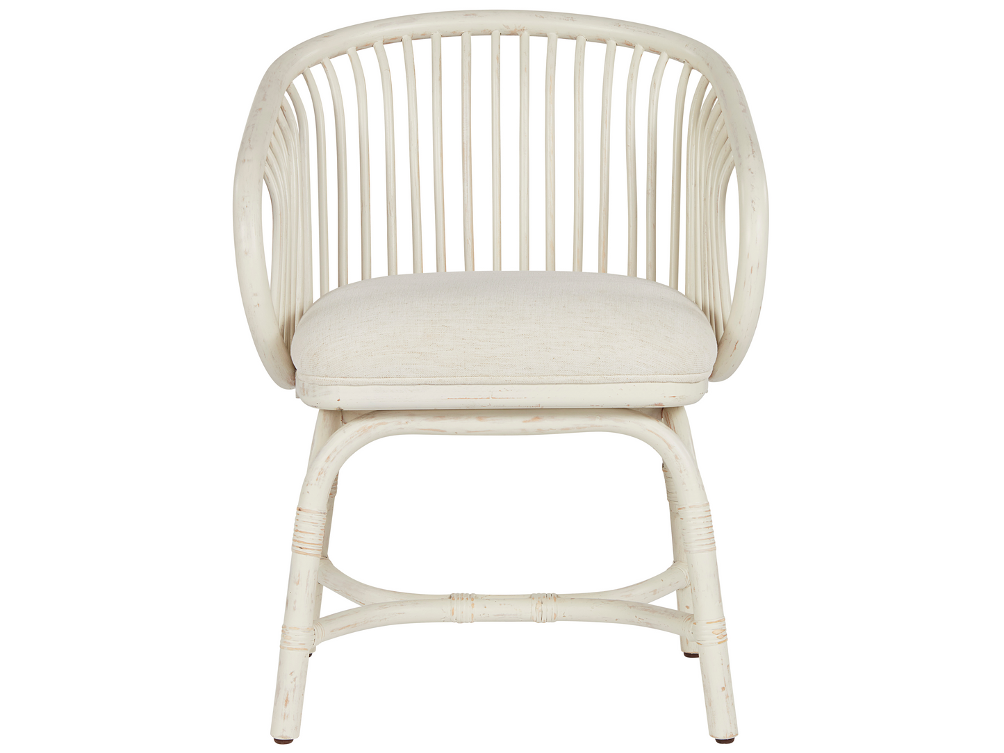 Aruba Nomad Snow/Egret Rattan Dining Chair - Ornate Home