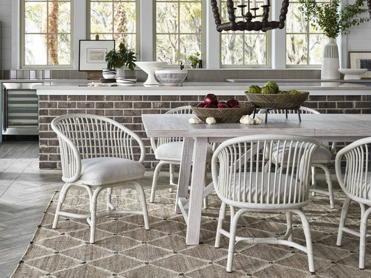 Aruba Nomad Snow/Egret Rattan Dining Chair - Ornate Home