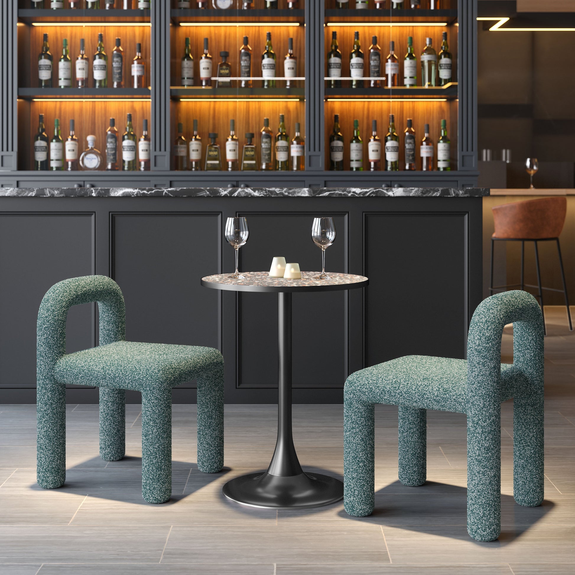 Arum Snowy Green Dining Chair (Set of 2) - Ornate Home